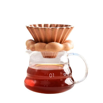 Keramický filter V60 na kávu, malé origami štýl, ručná príprava kávy