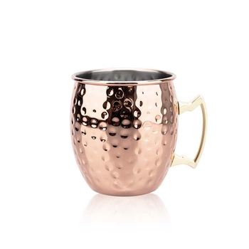 Pohár Moscow Mule s meďou potiahnutým povrchom, nerezová oceľ, koktailový pohár 400–500 ml