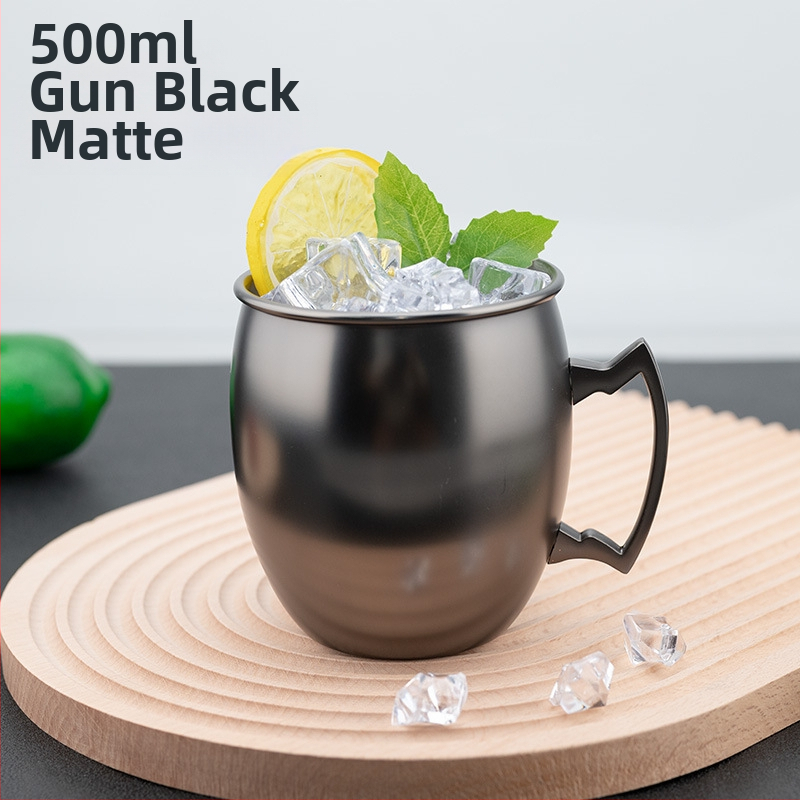 Pohár Moscow Mule s meďou potiahnutým povrchom, nerezová oceľ, koktailový pohár 400–500 ml
