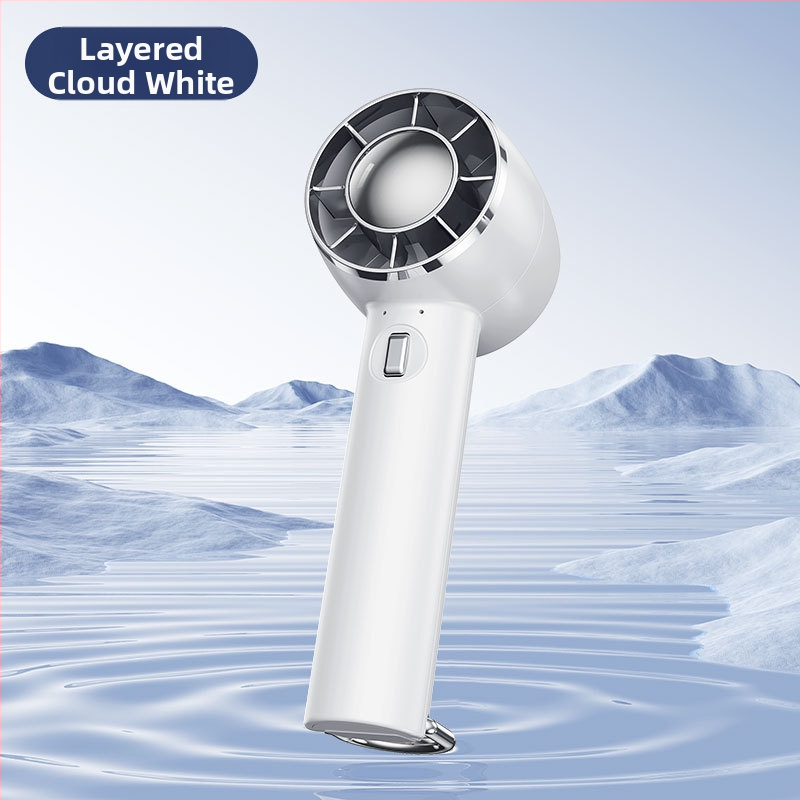 Xin Yi Duo Ručný ventilátor s chladením polovodičovým efektom, USB nabíjateľný, prenášateľný stolný ventilátor do vonkajšieho prostredia, 5 lopatiek, 4 rýchlosti, zabudovaná batéria 1200–2000 mAh