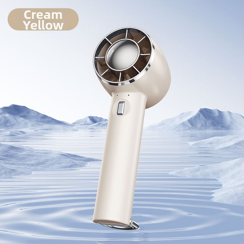 Xin Yi Duo Ručný ventilátor s chladením polovodičovým efektom, USB nabíjateľný, prenášateľný stolný ventilátor do vonkajšieho prostredia, 5 lopatiek, 4 rýchlosti, zabudovaná batéria 1200–2000 mAh