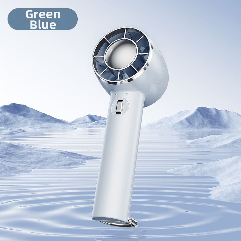 Xin Yi Duo Ručný ventilátor s chladením polovodičovým efektom, USB nabíjateľný, prenášateľný stolný ventilátor do vonkajšieho prostredia, 5 lopatiek, 4 rýchlosti, zabudovaná batéria 1200–2000 mAh