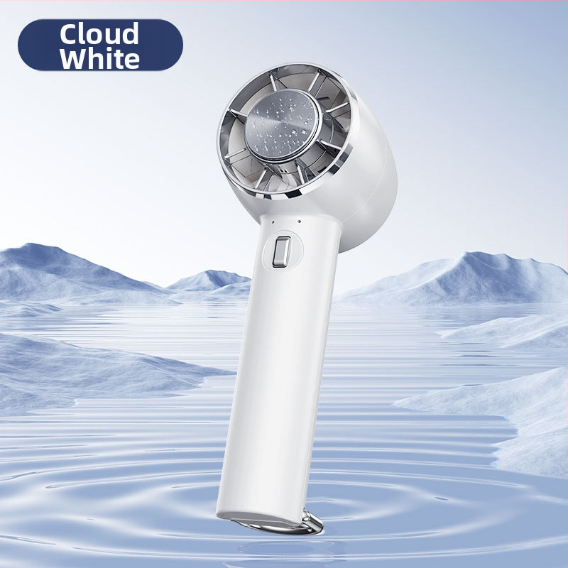 Xin Yi Duo Ručný ventilátor s chladením polovodičovým efektom, USB nabíjateľný, prenášateľný stolný ventilátor do vonkajšieho prostredia, 5 lopatiek, 4 rýchlosti, zabudovaná batéria 1200–2000 mAh