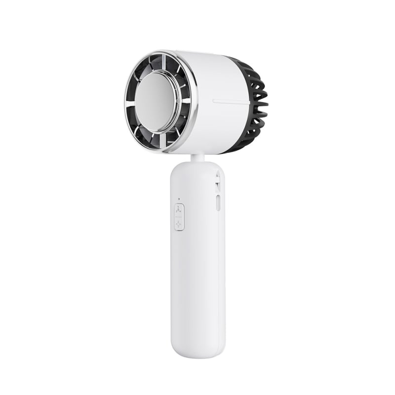 Xin Yi Duo Jéghűtéses félvezetős kézi ventilátor, USB-töltő, hordozható asztali ventilátor kültéri használatra, 5 lapát, 4 sebesség, beépített 1200–2000 mAh akkumulátor