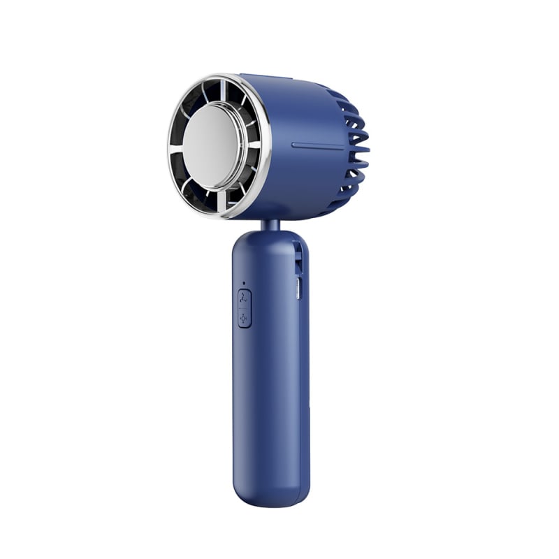 Xin Yi Duo Jéghűtéses félvezetős kézi ventilátor, USB-töltő, hordozható asztali ventilátor kültéri használatra, 5 lapát, 4 sebesség, beépített 1200–2000 mAh akkumulátor