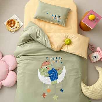 Set de dormitor pentru copii cu dinozaur desen animat, 100% bumbac australian, clasă A, set de 6 piese