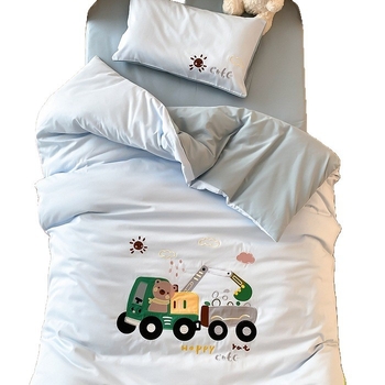 Set de dormitor pentru copii cu dinozaur desen animat, 100% bumbac australian, clasă A, set de 6 piese