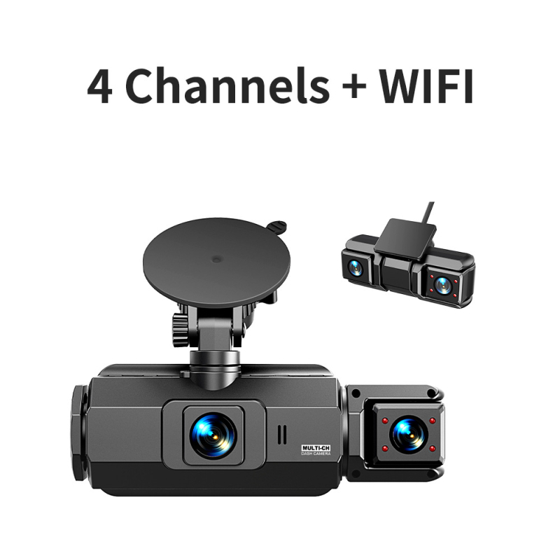 Τετρακαναλικός καταγραφέας αυτοκινήτου 2K HD με υπέρυθρη νυχτερινή όραση, συνδεσιμότητα με κινητό και 24ωρη παρακολούθηση πάρκινγκ.