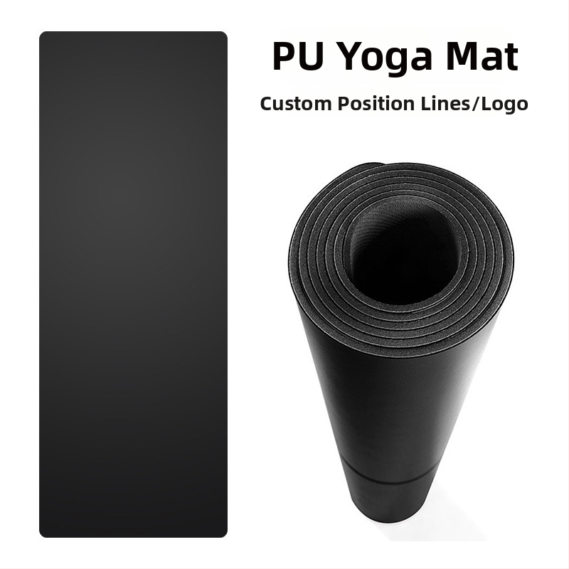 PU gumena joga prostirka, debela, XXL veličina, ispis logotipa, linija tijela, za kućnu vježbu