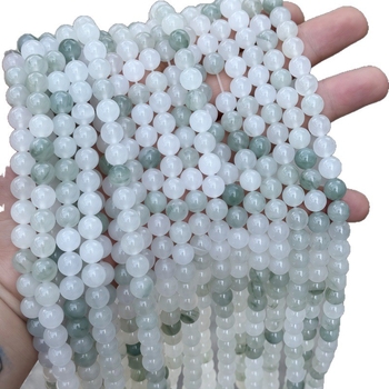 Zeleni nefrit perle, kružnog oblika, 8 mm, za DIY narukvicu — perle za izradu nakita