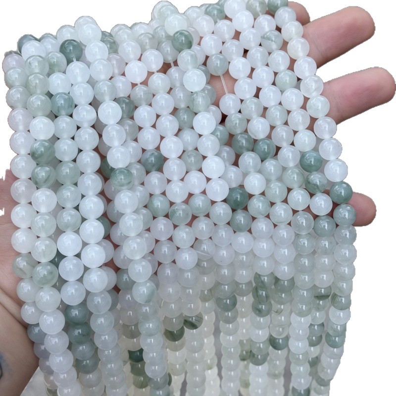 Zeleni nefrit perle, kružnog oblika, 8 mm, za DIY narukvicu — perle za izradu nakita