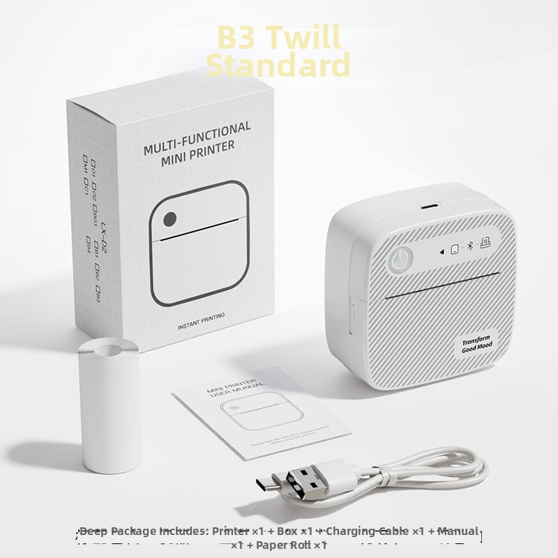 B3 termálna tlačiareň na štítky v štýle twill, tlač bez atramentu, vlastné logo