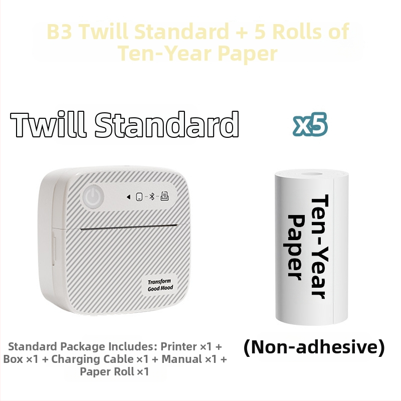 B3 termálna tlačiareň na štítky v štýle twill, tlač bez atramentu, vlastné logo