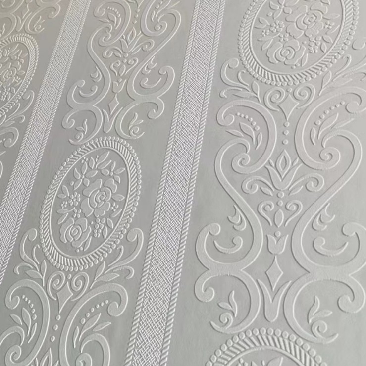 Haijibu textil na stenu z vlákien zo skla, vlhkosťodolný, rastlinné vlákna, neoklasický pastoračný francúzsky vintage štýl, protipožiarna odolnosť