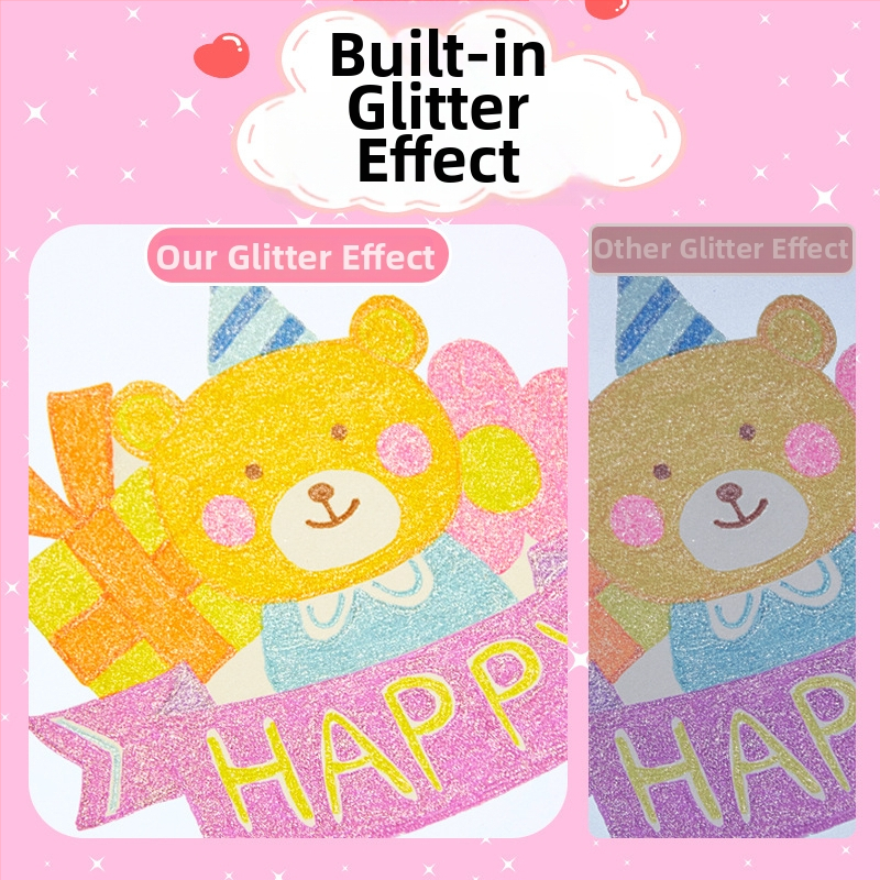 Touchmark gélové pero s trblietkami pre DIY graffiti, denník a kreslenie, pre študentov