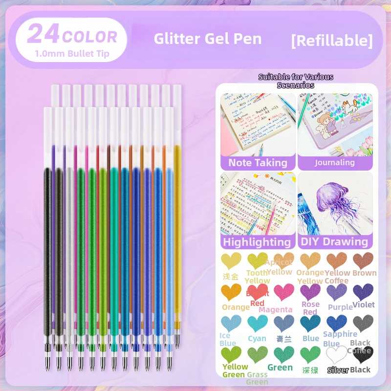 Touchmark gélové pero s trblietkami pre DIY graffiti, denník a kreslenie, pre študentov