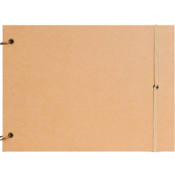 Jednoduchý retro ručne vyrobený DIY fotoalbum, hrubé kraft papierové stránky, scrapbooking, pamätník A3