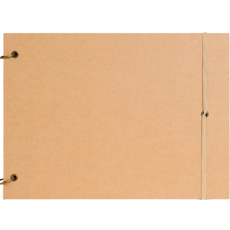 Jednoduchý retro ručne vyrobený DIY fotoalbum, hrubé kraft papierové stránky, scrapbooking, pamätník A3