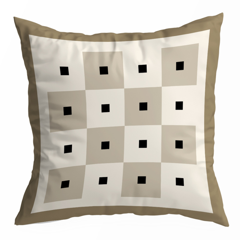 Čierno-biela americká retro geometrická obliečka na vankúš do domu, sedačky, auta a kancelárie