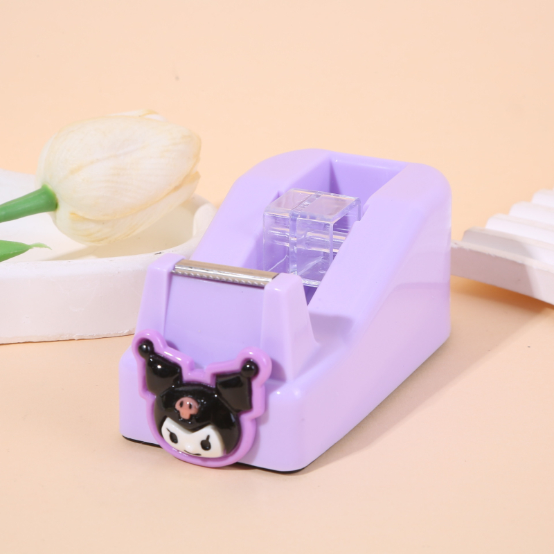 Stolný rezací stroj na pásky Sanrio, s protišmykovým základom, priehľadný dispenzer na pásku
