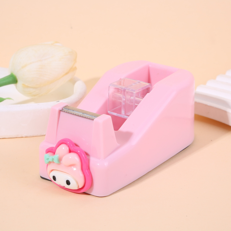 Stolný rezací stroj na pásky Sanrio, s protišmykovým základom, priehľadný dispenzer na pásku