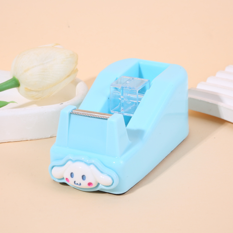Stolný rezací stroj na pásky Sanrio, s protišmykovým základom, priehľadný dispenzer na pásku