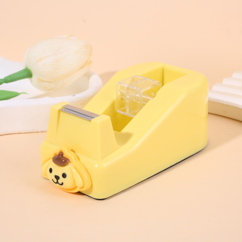 Stolný rezací stroj na pásky Sanrio, s protišmykovým základom, priehľadný dispenzer na pásku