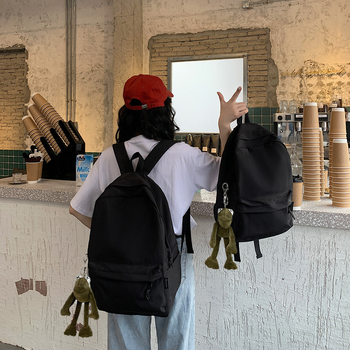 Σχολική τσάντα σε στυλ K-Style Harajuku Ulzzang, unisex νάιλον σακίδιο για φορητό υπολογιστή, αστικός μινιμαλιστικός σχεδιασμός, με διπλούς ιμάντες