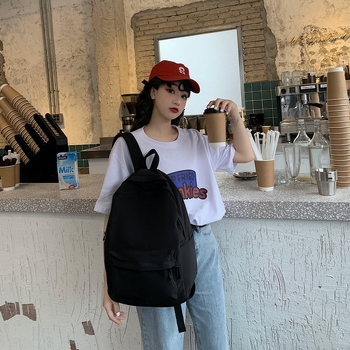 Σχολική τσάντα σε στυλ K-Style Harajuku Ulzzang, unisex νάιλον σακίδιο για φορητό υπολογιστή, αστικός μινιμαλιστικός σχεδιασμός, με διπλούς ιμάντες