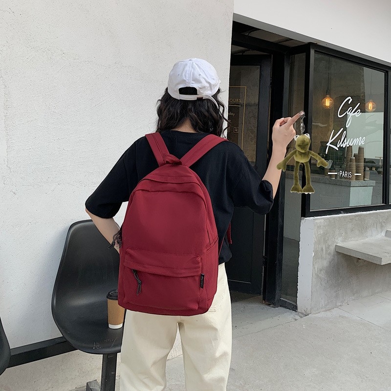 Σχολική τσάντα σε στυλ K-Style Harajuku Ulzzang, unisex νάιλον σακίδιο για φορητό υπολογιστή, αστικός μινιμαλιστικός σχεδιασμός, με διπλούς ιμάντες