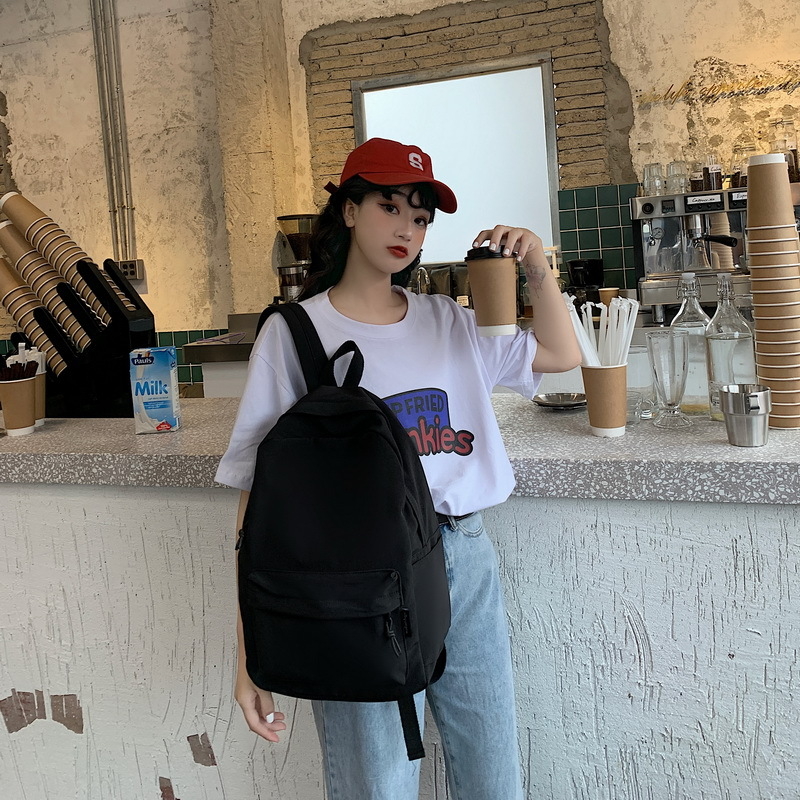 Σχολική τσάντα σε στυλ K-Style Harajuku Ulzzang, unisex νάιλον σακίδιο για φορητό υπολογιστή, αστικός μινιμαλιστικός σχεδιασμός, με διπλούς ιμάντες