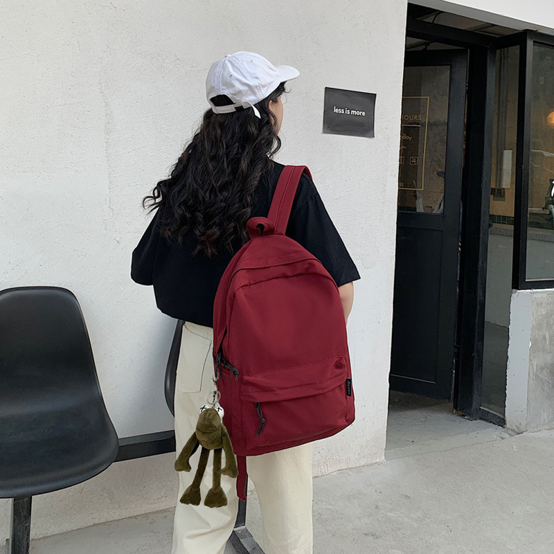 Σχολική τσάντα σε στυλ K-Style Harajuku Ulzzang, unisex νάιλον σακίδιο για φορητό υπολογιστή, αστικός μινιμαλιστικός σχεδιασμός, με διπλούς ιμάντες