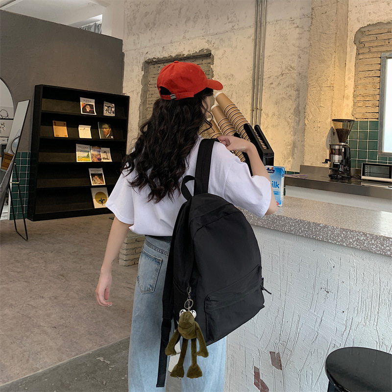 Σχολική τσάντα σε στυλ K-Style Harajuku Ulzzang, unisex νάιλον σακίδιο για φορητό υπολογιστή, αστικός μινιμαλιστικός σχεδιασμός, με διπλούς ιμάντες