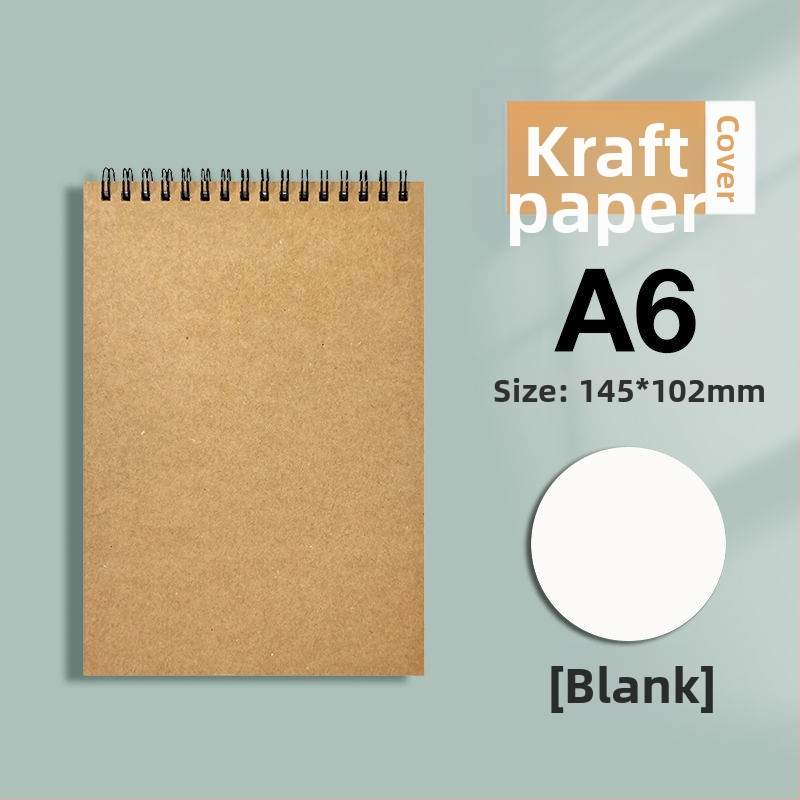 Spirálový zápisník z kraft papiera, formát B5, hrubší, s preklápacím horným dielom, linkované a štvorcové listy, minimalistický štýl pre študentov a magisterské skúšky