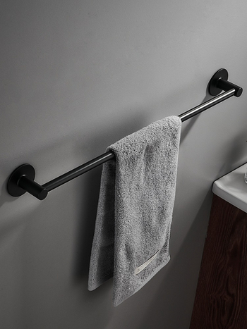 Bezvŕtová vešiak na uteráky do kúpeľne, nástenná, dĺžka 80 cm, hliníková zliatina, dvojdielna súprava