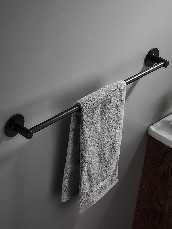 Bezvŕtová vešiak na uteráky do kúpeľne, nástenná, dĺžka 80 cm, hliníková zliatina, dvojdielna súprava