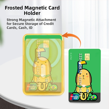 Priehľadný PC matný magnetický stojan na karty pre iPhone, s farebným dizajnom kariet