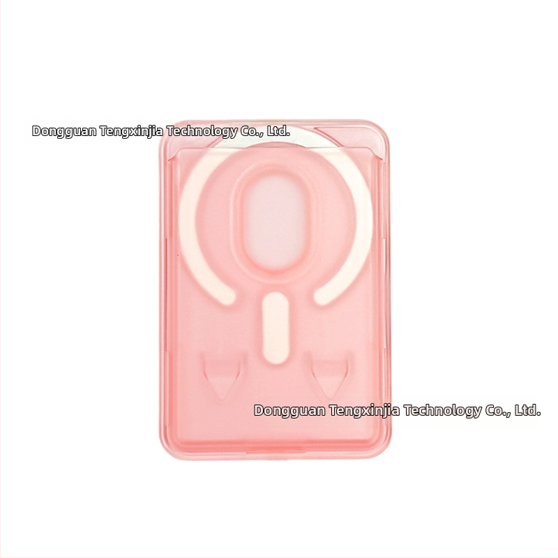 Priehľadný PC matný magnetický stojan na karty pre iPhone, s farebným dizajnom kariet