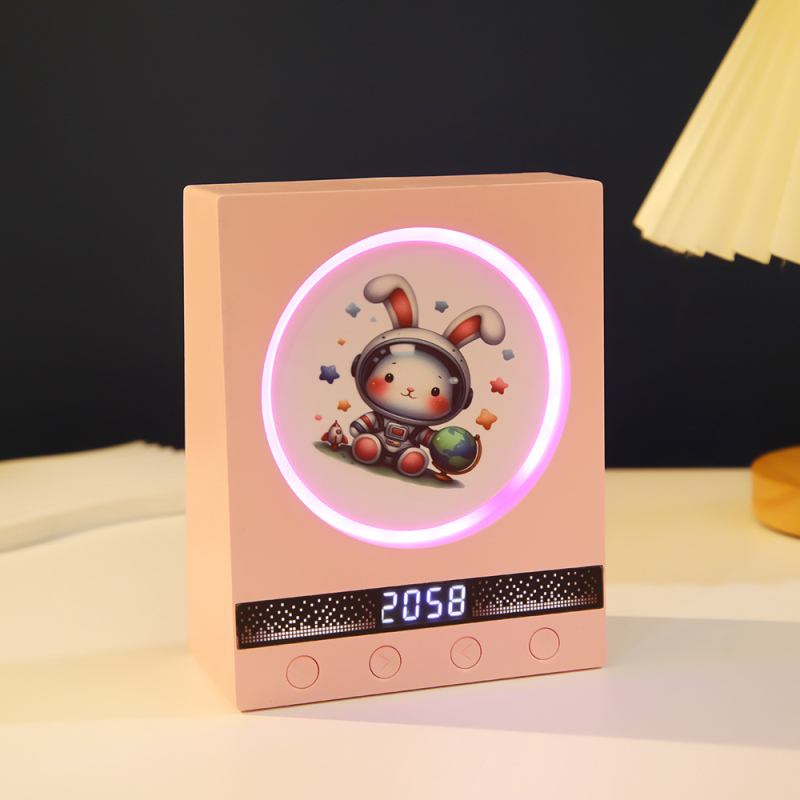 LED lampička s tlačidlom, viacfarebná, USB dobíjateľná, otočná náladová lampa do spálne – romantická a moderná