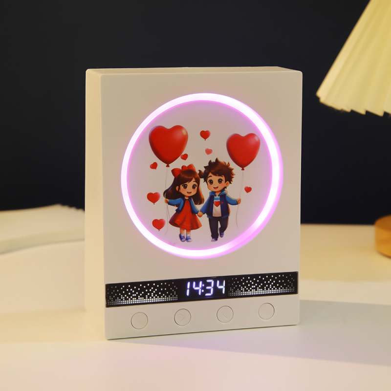 LED lampička s tlačidlom, viacfarebná, USB dobíjateľná, otočná náladová lampa do spálne – romantická a moderná