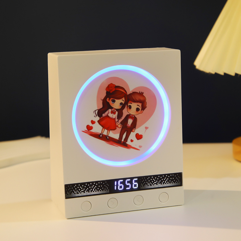 LED lampička s tlačidlom, viacfarebná, USB dobíjateľná, otočná náladová lampa do spálne – romantická a moderná