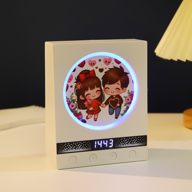 LED lampička s tlačidlom, viacfarebná, USB dobíjateľná, otočná náladová lampa do spálne – romantická a moderná