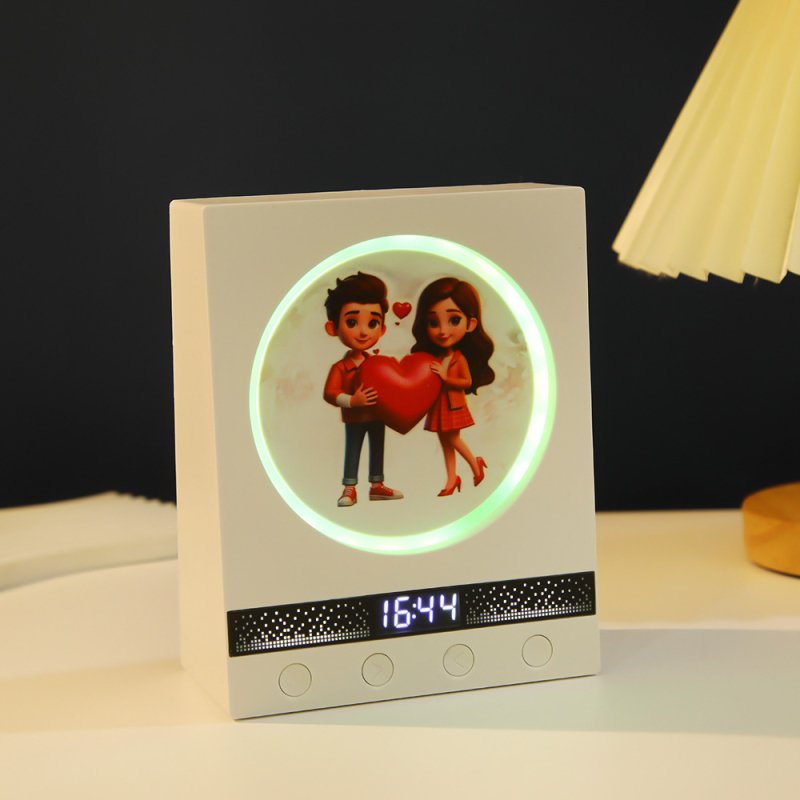 LED lampička s tlačidlom, viacfarebná, USB dobíjateľná, otočná náladová lampa do spálne – romantická a moderná
