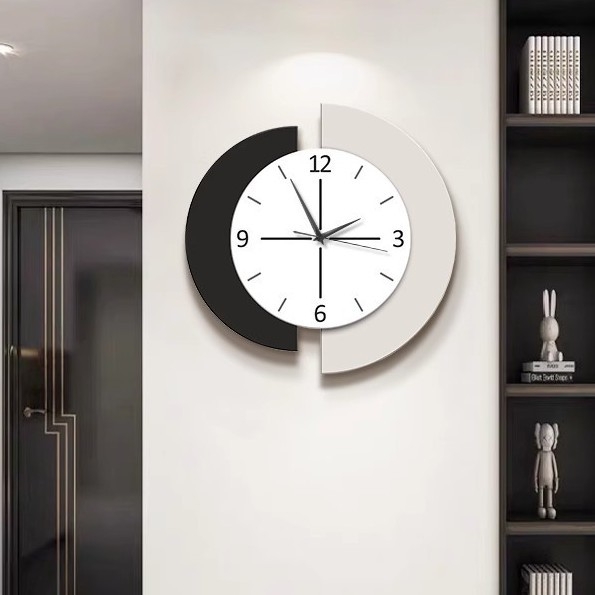 Nástenné hodiny do obývačky, moderný luxusný dizajn, model 2025, jednoduché a elegantné, tichý chod
