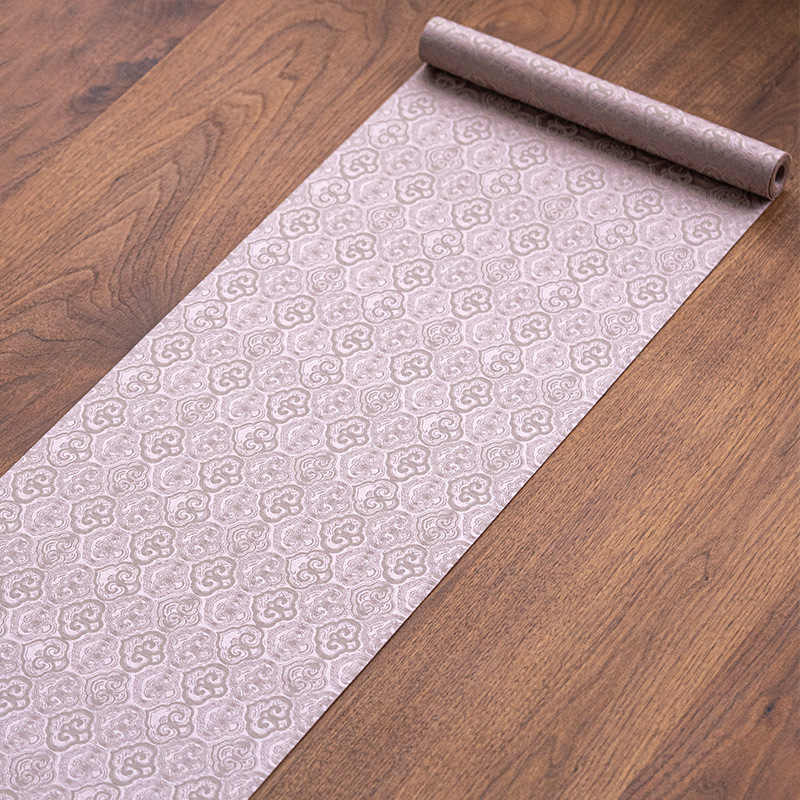Brokátová podložka na čaj s motívom Ruyi – vodeodolná, tepelne izolačná, Zen inšpirovaný doplnok pre Kung Fu čajovú sadu