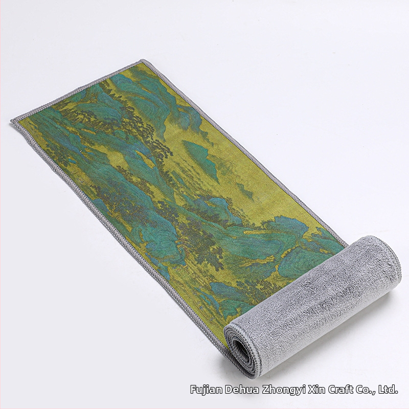Zen štýlová vodotesná podložka na čajový stolík s digitálnou potlačou – 120×20 cm