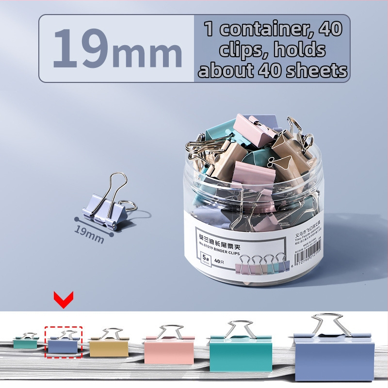 True Color Morandi sponkovací klip, kovový dlhý klip pre poznámky a dokumenty, dizajn Fénixov chvost