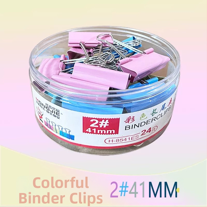 Hongjie Farebné kovové sponky na dokumenty 25 mm – sponky na dokumenty a priečinky