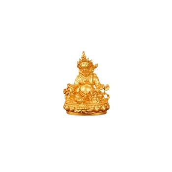 Zlatá mini socha Budhu, 3 cm, Vzácny dizajn: Shakyamuni, Žltý Boh Bohatstva, Manjushri, Štvorkruký Guanyin
