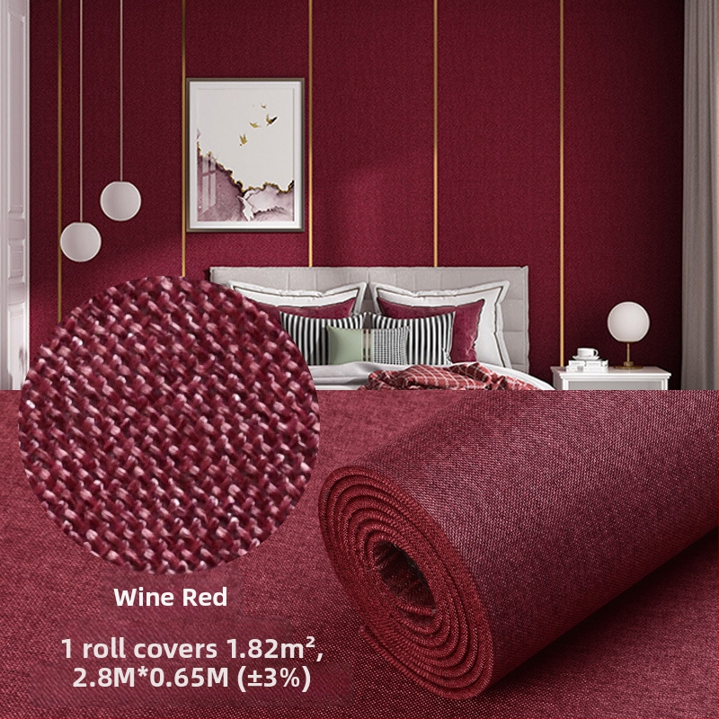 Samolepiaca tapeta s vzhľadom ľanu, hrubšia, netkaný textil na stenu pre spálňu, obývačku a hotel.